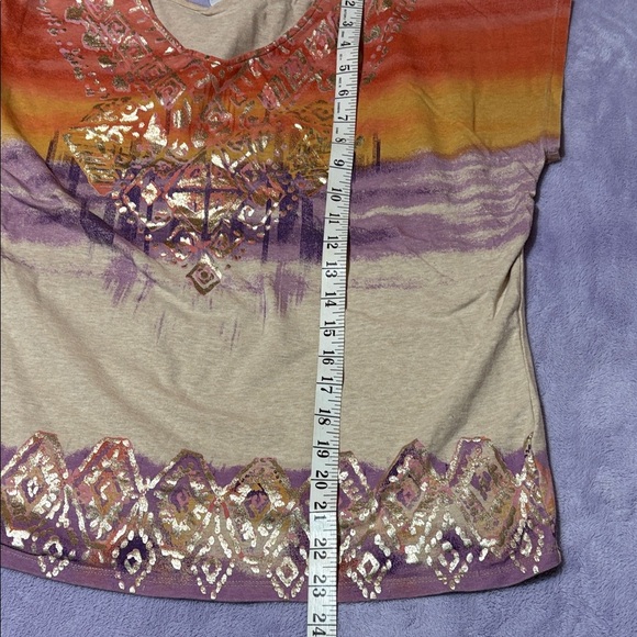 Alfred Dunner Multicolor Geometric Blouse - Picture 6 of 8